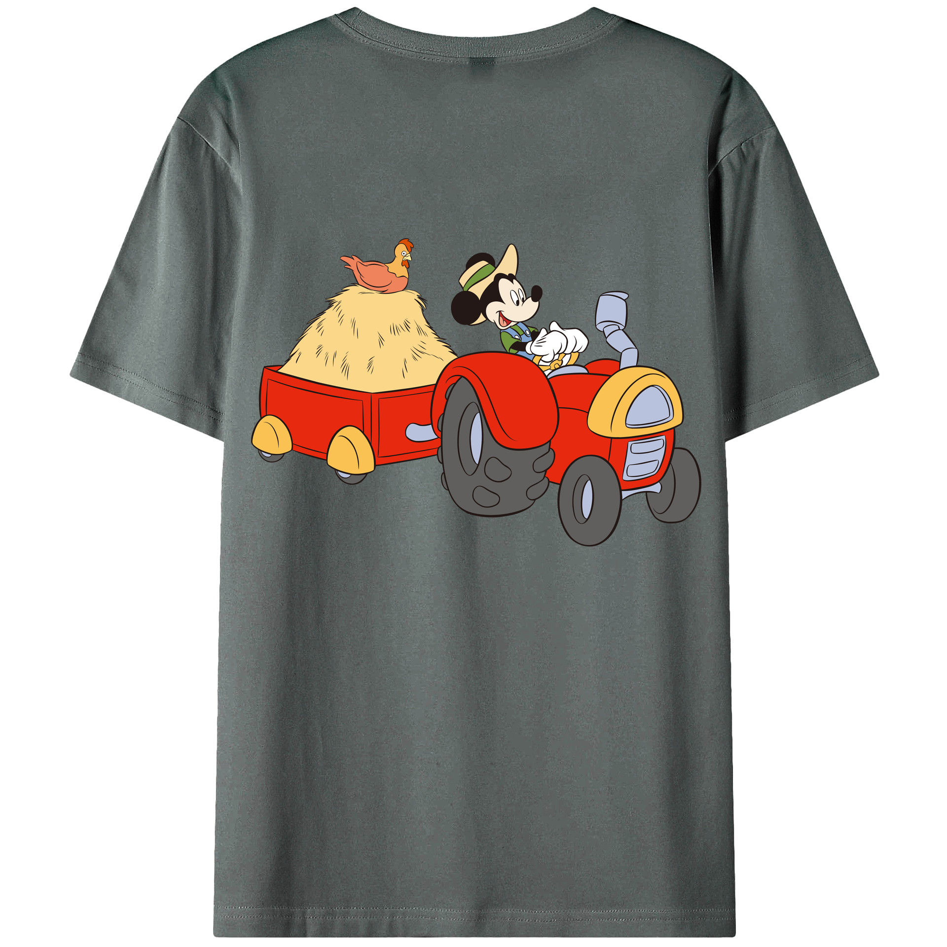 （画像用） ミッキーマウス Mickey Mouse 綿100％半袖Tシャツ（背面プリント）